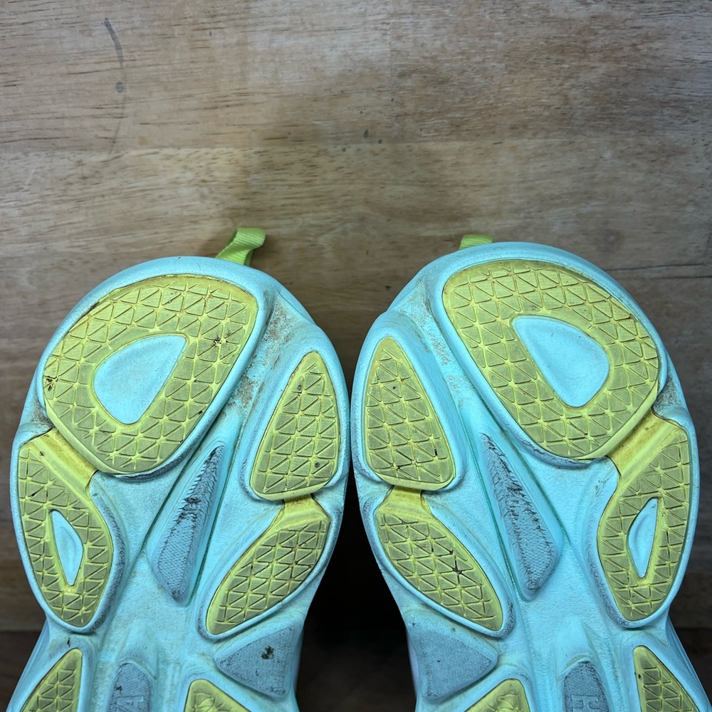 Hoka One One Bondi 8 REFLECTIVE Womens Sz 10.5 Running Shoes Sneakers White Blue - Picture 9 of 12